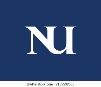 NU logo design vector template