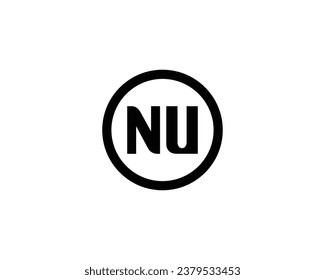 NU logo design vector template