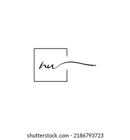 Concepto de logotipo de sigantant de NU en un diseño profesional de alta calidad que se imprimirá en cualquier medio impreso