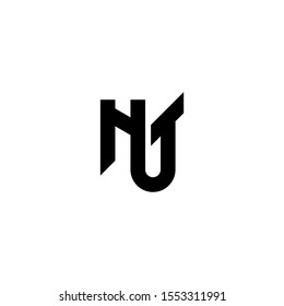 NU and T letter logo design template
