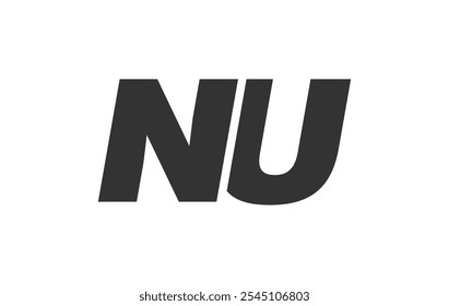 NU Techno Editable Font Logo For Corporate Branding. Bold, Futuristic Design With Unique Typographic Ideas. Minimal Custom Type And Dynamic Letter Variations For Promotion, Printing, And Book Titles