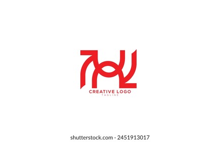 NU UN Abstract initial monogram letter alphabet logo design