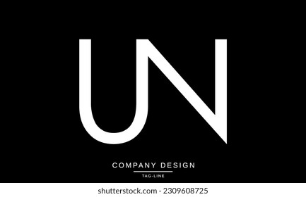 NU, UN, Abstract Letters Logo Monogram