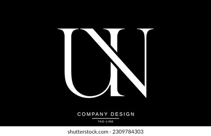 NU, UN, Abstract Letters Logo Monogram