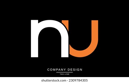 NU, UN, Abstract Letters Logo Monogram