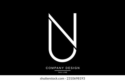 NU, UN, Abstract Letters Logo Monogram