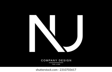 NU, UN, Abstract Letters Logo Monogram