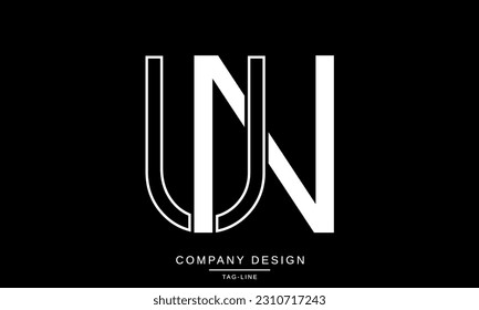 NU, UN, Abstract Letters Logo Monogram