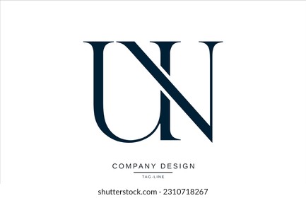 NU, UN, Abstract Letters Logo Monogram