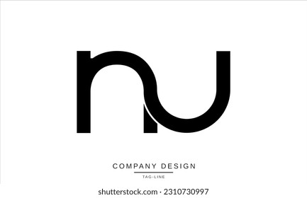 NU, UN, Abstract Letters Logo Monogram