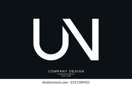 NU, UN, Abstract Letters Logo Monogram