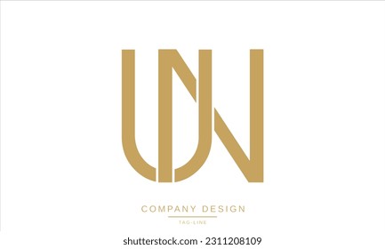 NU, UN, Abstract Letters Logo Monogram