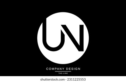 NU, UN, Abstract Letters Logo Monogram