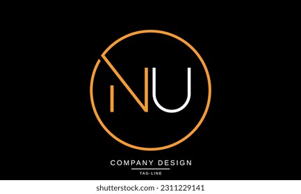 NU, UN, Abstract Letters Logo Monogram