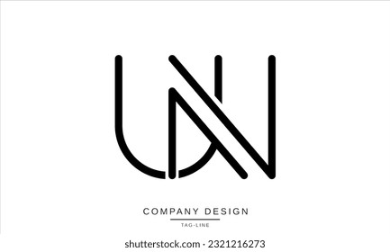 NU, UN, Abstract Letters Logo Monogram