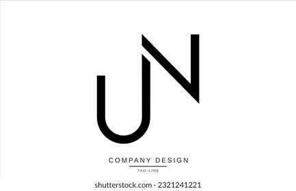 NU, UN, Abstract Letters Logo Monogram