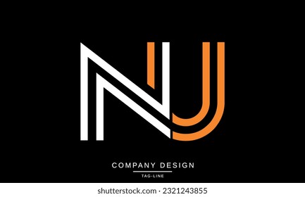 NU, UN, Abstract Letters Logo Monogram