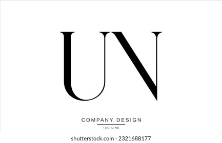 NU, UN, Abstract Letters Logo Monogram