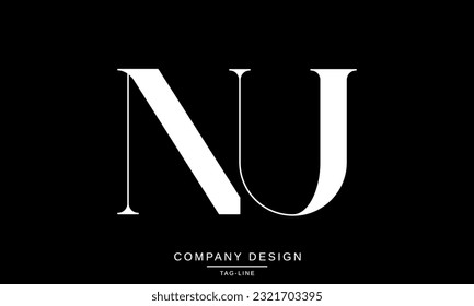 NU, UN, Abstract Letters Logo Monogram