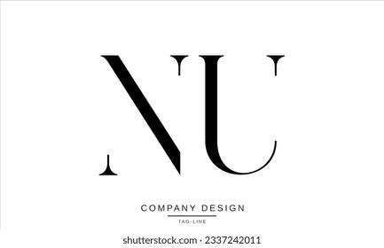 NU, UN, Abstract Letters Logo Monogram