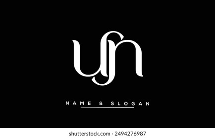 NU, UN Abstract Letters Logo Monogram