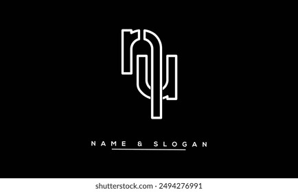 NU, UN Abstract Letters Logo Monogram