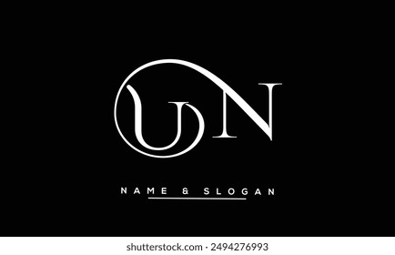 NU, UN Abstract Letters Logo Monogram