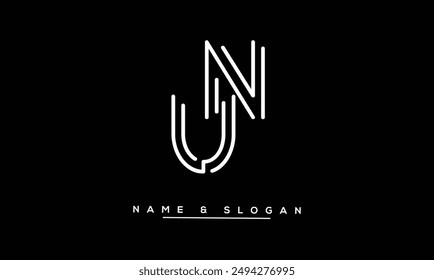 NU, UN Abstract Letters Logo Monogram