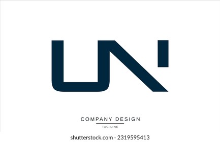 NU, UN, Abstract Logo Letters Monogram