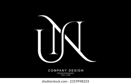 NU, UN, Abstract Logo Letters Monogram