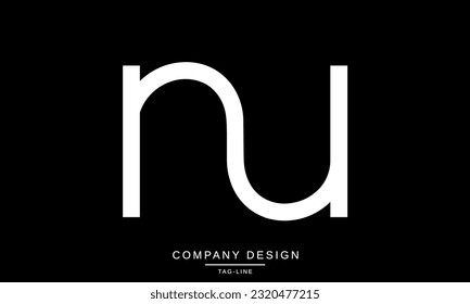 NU, UN, Abstract Logo Letters Monogram