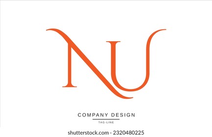 NU, UN, Abstract Logo Letters Monogram