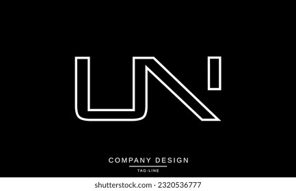 NU, UN, Abstract Logo Letters Monogram