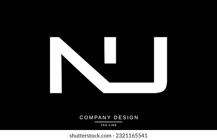 NU, UN, Abstract Logo Letters Monogram