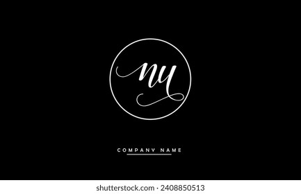 NU, UN Alphabets Letters Logo Monogram