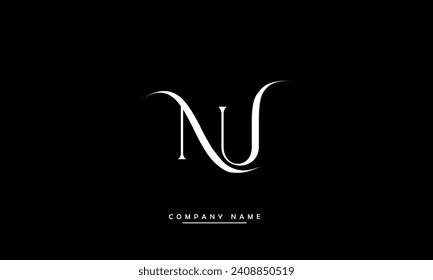 NU, UN Alphabets Letters Logo Monogram