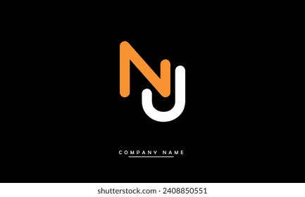 NU, UN Alphabets Letters Logo Monogram