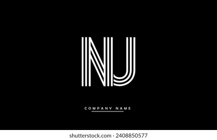 NU, UN Alphabets Letters Logo Monogram