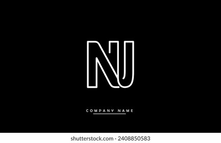 NU, UN Alphabets Letters Logo Monogram