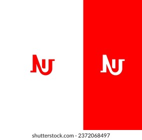 NU, UN letter branding logo