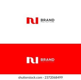 NU, UN letter branding logo