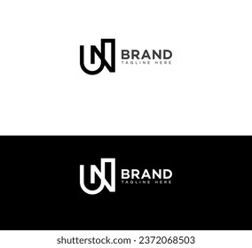 NU, UN letter branding logo