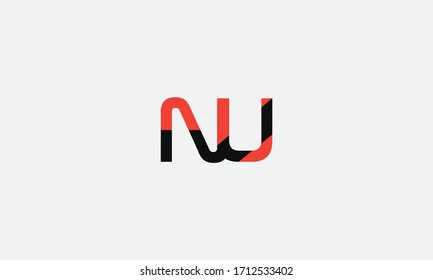 NU or UN letter logo. Unique attractive creative modern initial NU UN N U initial based letter icon logo