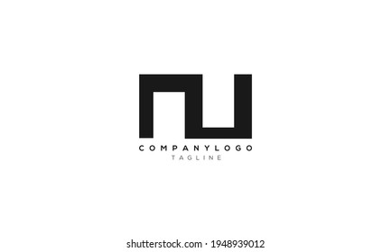 NU UN N Y U Resumen diseño del logotipo de la letra inicial del monograma