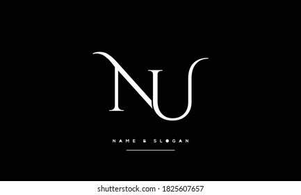 NU ,UN,N ,U  abstract Letters Logo Monogram