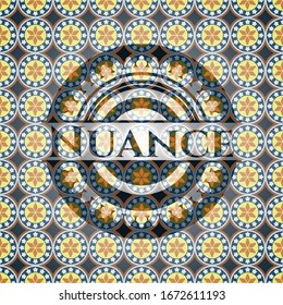 Nuance arabic style emblem. Arabesque decoration.