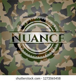Nuance camouflaged emblem