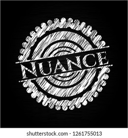 Nuance written with chalkboard texture