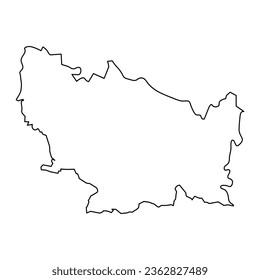 Mapa de la región de Nuble, división administrativa de Chile.