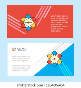 Nuclear abstract corporate business banner template, horizontal advertising business banner.